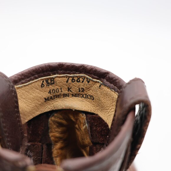 Frye Phillip Short Harness Women's 6.5 B Brown Leather Biker Riding Boots Zip - Picture 3 of 10